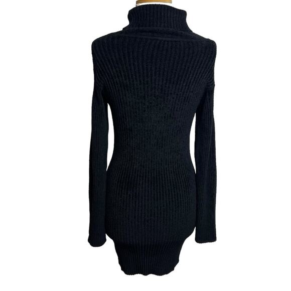 IRO Women's Designer Black BILOH turtleneck Sweater Dress Sz XS - Picture 3 of 8
